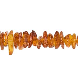 Amber 1pkg1, chip bead medium 15.5-16 inch large