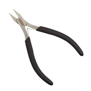 Pliers, The Chain Maille Lady™ Artistic Wire®, snub nose, stainless steel and rubber, black, 5-1/4 inches. Sold individually.
