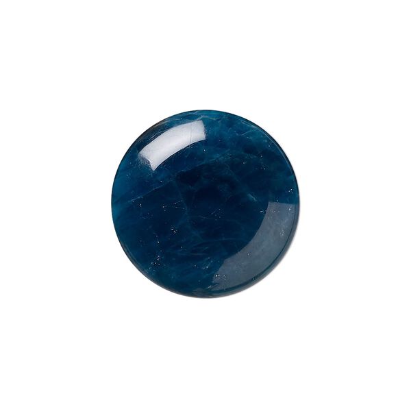 Blue apatite 1pkg1, round cab natural calibrated 20mm image number 0