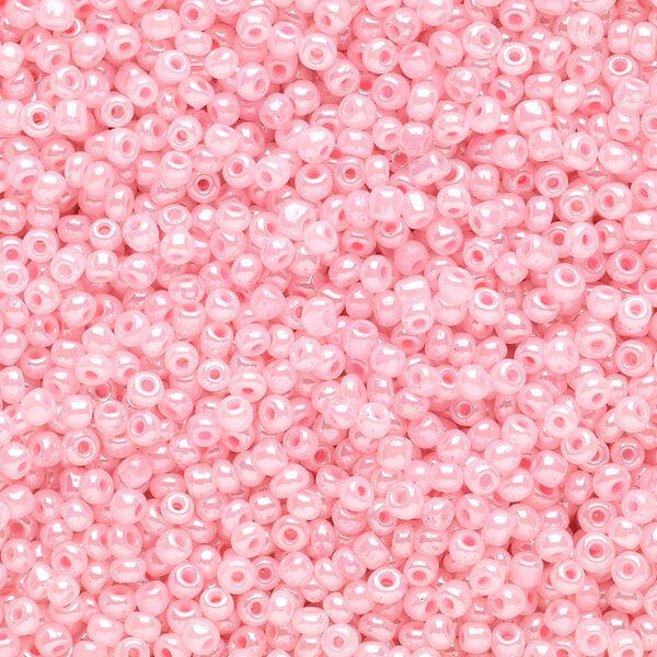 Seed bead, Ming Tree™, glass, pkg/1 pound, #11 round, opaque ceylon pink. image number 0