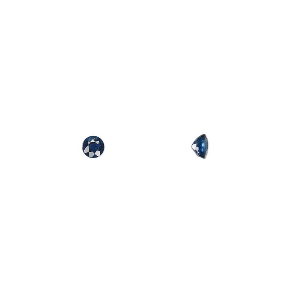 Blue sapphire 1pkg1, hand-cut faceted round gem 3.5mm image number 0