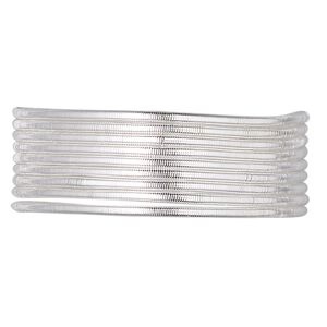French wire, silver-plated copper, medium, 1mm. Sold per approximately 27- to 30-inch strand.