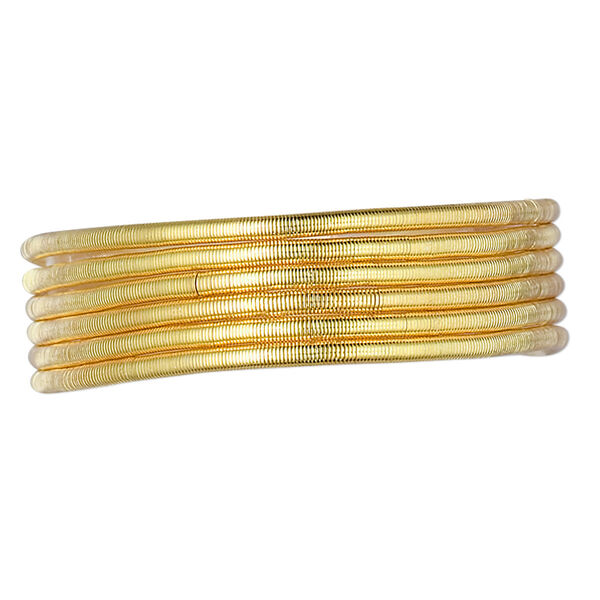 French wire, gold-plated copper, heavy, 1.3mm tube. Sold per 27- to 30-inch strand. image number 0