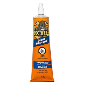 Adhesive 1pkg2.5floz, GORILLA&reg; Fabric Glue&trade;, clear