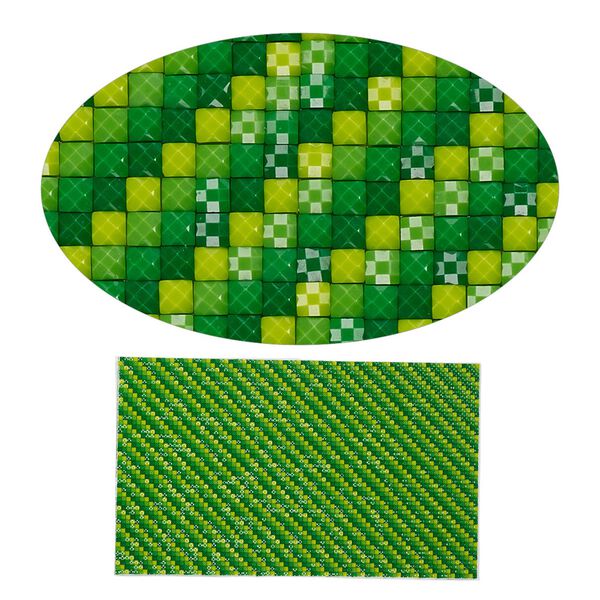 Adhesive sheet, My Style Deco Art™, peel-off, resin and glue, green ombre, 8 x 4-3/4 inch rectangle, 1.8mm thick. Sold individually. image number 0