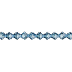 Bead 1pkg24 Malibu blue, Preciosa Czech crystal, 5mm bicone