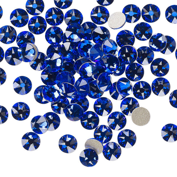 Flat back 1440pk majestic blue foil back, Swarovski® 4.6-4.8mm rose round SS20 2088 image number 0