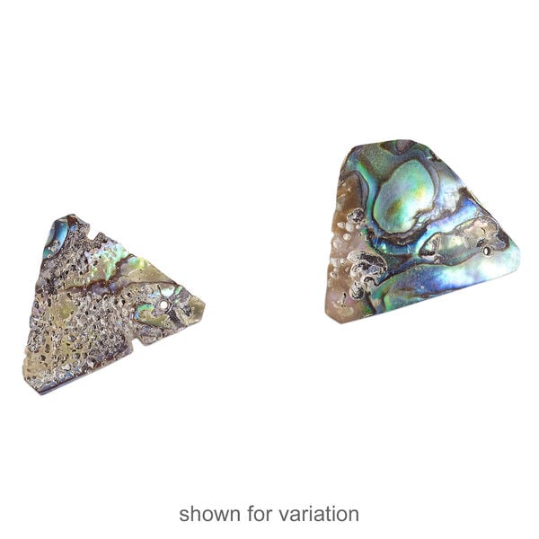 Focal and drop, abalone shell (natural), 16x17mm-36x25mm freeform, Mohs hardness 3-1/2. Sold per 1-ounce pkg, approximately 20-25 pieces. image number 3