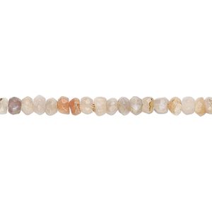 Multi-moonstone 1pkg1, hand-cut faceted rondelle bead natural 13 inch 3x2mm-4x3mm