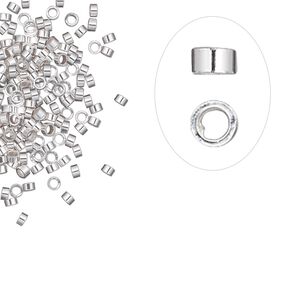 Crimp, sterling silver, 2x1mm cut tube, 1.1mm inside diameter. Sold per pkg of 100.