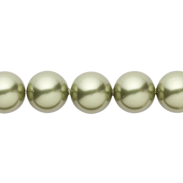 Pearl 25pk light green, Crystal Passions® 10mm round 5810 image number 0