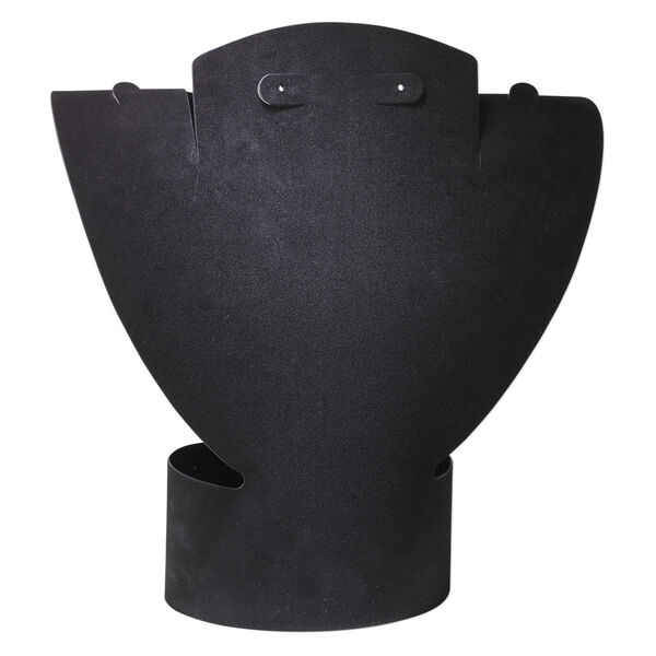 Display, foldable, necklace and earring, acrylic, flocked black, 10-1/4 x 9-1/4 x 3-3/4 inches assembled. Sold individually. image number 1