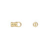 Crimp end 1pkg4 brass, 6x4mm tube / loop / 2.5mm inside diameter, JBB Findings image number 1