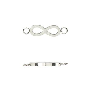Link, stainless steel, 13x5mm double-sided infinity. Sold per pkg of 2.
