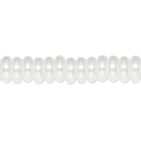 Pearl 1pk white, Celestial Crystal® 8x3mm rondelle 15.5-16 inch image number 0
