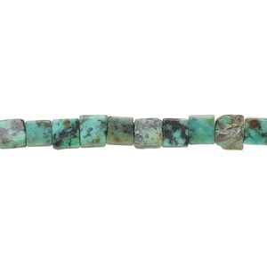 African "turquoise" 1pkg1, cube bead 15.5-16 inch 4mm