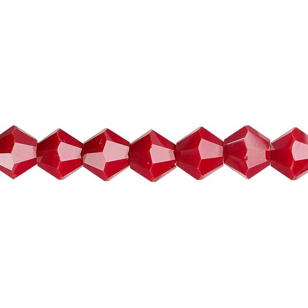 Bead 1pk opaque red, Celestial Crystal® 8mm bicone 15.5-16 inch image number 0