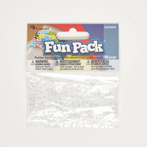 Connector 1pkg100, plastic, clear, 12x6mm S-hook.