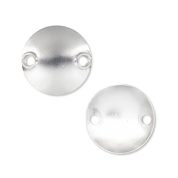 Link, Hill Tribes, silver-plated brass, 17mm domed round. Sold individually. image number 0