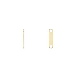 Spacer bar, gold-plated brass, 11x2.5mm 2-strand, fits up to 8mm bead. Sold per pkg of 100.