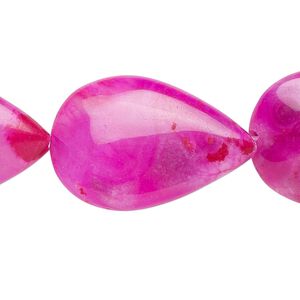 Crazy lace agate 1pkg1, teardrop bead 8 inch 30x20mm