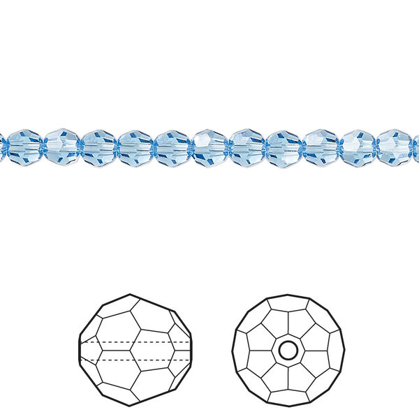 Bead 720pk ice blue, Swarovski® ReCreated™ 4mm round 5000 image number 0