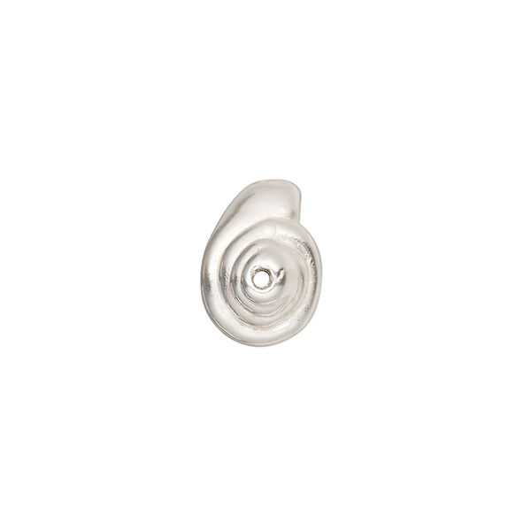 Bead 1pkg1 sterling silver, 21x12mm shell, electroformed JBB Findings image number 1