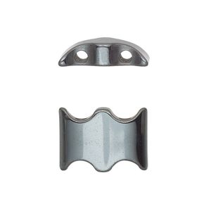 Spacer hemalyke™ 1pkg4, 2-hole flat half lantern spacer bead 18.5x13mm