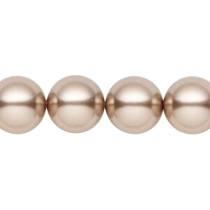 Pearl 10pk bronze, Crystal Passions® 12mm round 5810