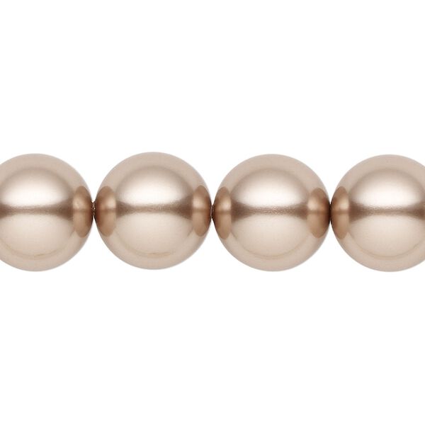 Pearl 10pk bronze, Crystal Passions® 12mm round 5810 image number 0