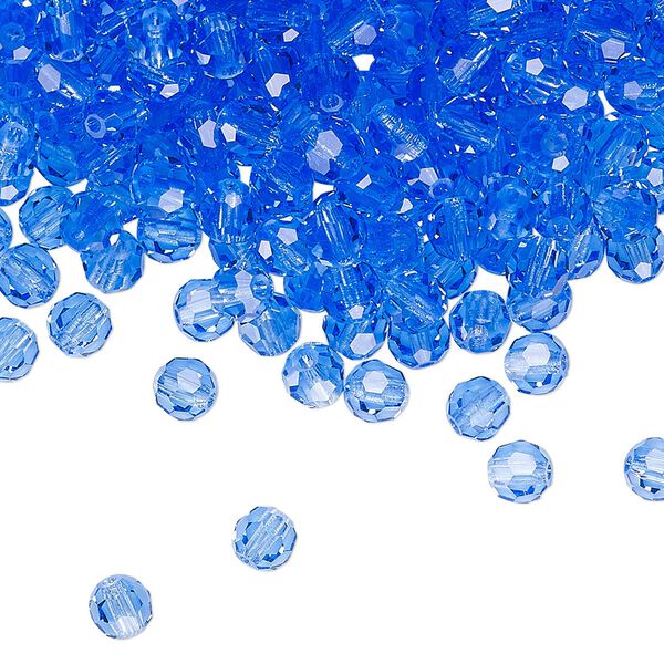 Bead 144pk sapphire, Preciosa Czech crystal 4mm round image number 0