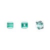Bead 1pkg6 Caribbean green, Crystal Passions&reg; Regenerated 6mm cube 5601 image number 0
