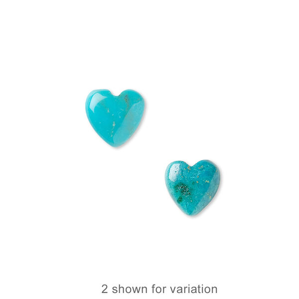 Turquoise 1pkg4, calibrated heart cab B grade, 8mm image number 0