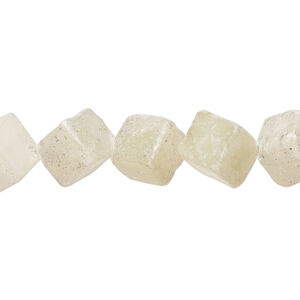 New "jade" 1pkg1, diagonally drilled cube bead natural, 15 inch 11-13mm