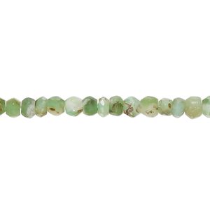 Chrysoprase 1pkg1, hand-cut faceted rondelle bead natural 14 inch 4x3mm-5x4mm / 4mm