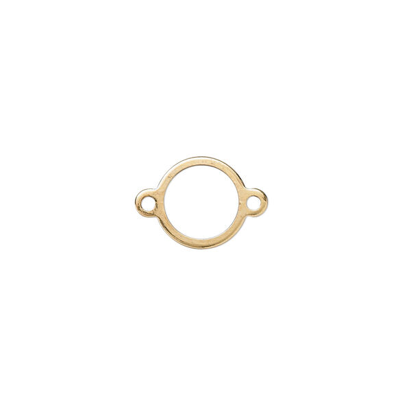 Link, gold-plated brass, 10mm open round. Sold per pkg of 20. image number 0