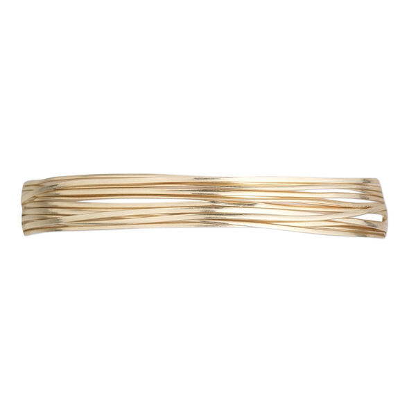 Wire, 12Kt gold-filled, half-hard, half-round, 22 gauge. Sold per pkg of 5 feet. image number 0