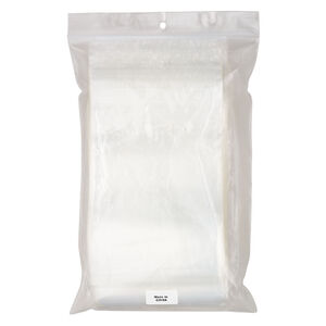 Bag, Tite-Lip™ 1pkg100, plastic, clear, 4x6-inch top zip.