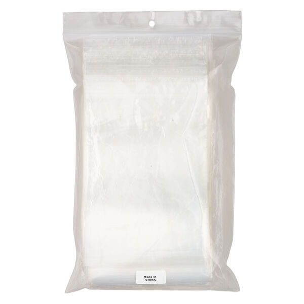 Bag, Tite-Lip™ 1pkg100, plastic, clear, 4x6-inch top zip. image number 0