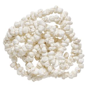 Magnesite 1pkg1, chip / pebble bead natural 32 inch small to medium / small to medium