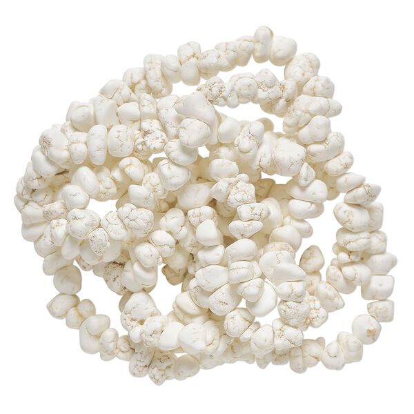 Magnesite 1pkg1, chip / pebble bead natural 32 inch small to medium / small to medium image number 0