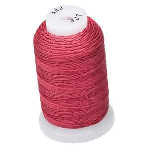 Thread, Purely Silk™, maroon, size FFF. Sold per 92-yard spool.