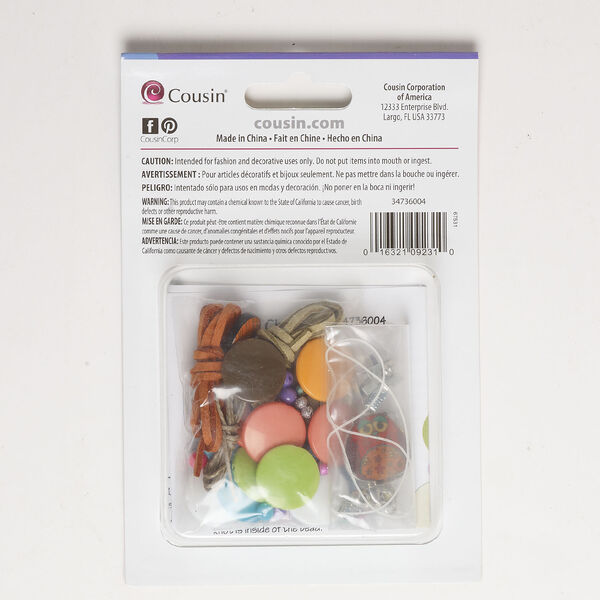 Necklace and bracelet kit 1pkg44, acrylic / enamel / hemp / suede / silver-finished brass and steel, mixed colors, mixed sizes owl / guitar / mixed shapes. image number 1