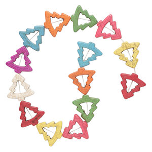 "Magnesite" / resin 1pkg1, open tree bead 15.5-16 inch mixed colors 29-30mm