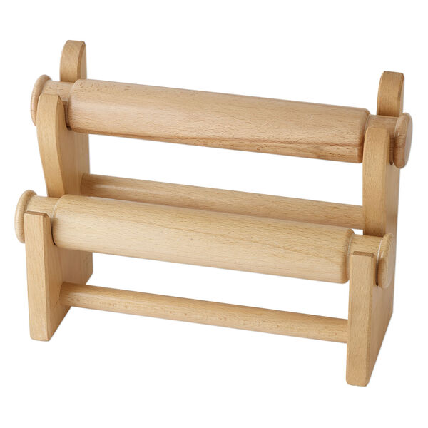Display, bracelet, lacquered wood, 8-1/2 x 11-3/4 x 4-1/2 inch two-tier. Sold individually. image number 0