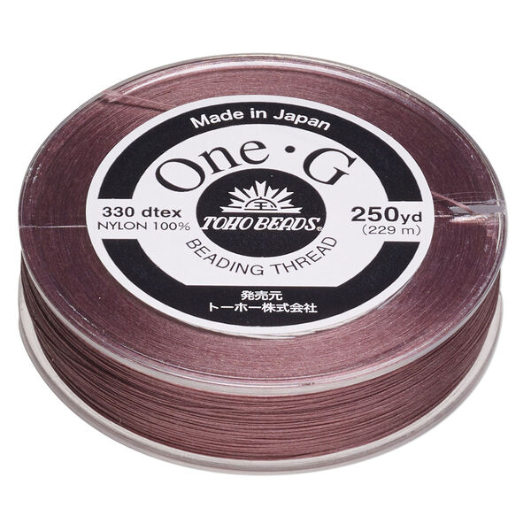 Thread, One-G™, nylon, pkg/250 yards, mauve, size 0. image number 0