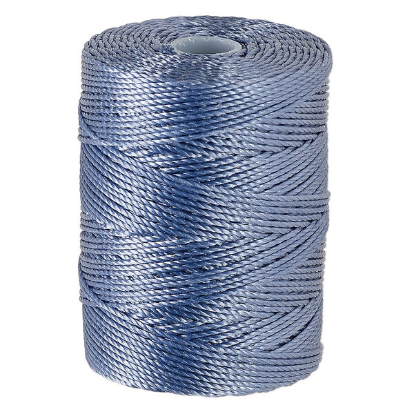 Thread, C-Lon®, nylon, light blue, 0.5mm diameter. Sold per 92-yard spool. image number 0