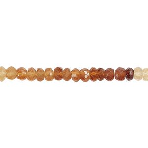 Hessonite garnet 1pkg1, hand-cut faceted rondelle bead natural 13 inch 4x2mm-5x3mm