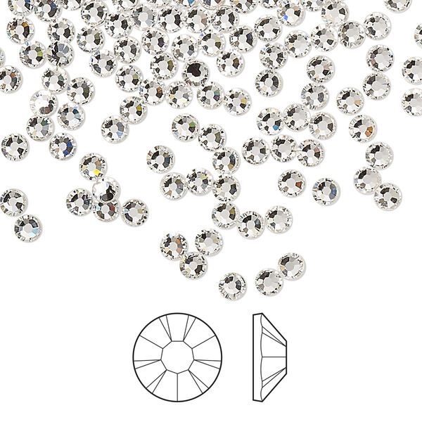 Flat back 1440pk crystal foil back, Preciosa MAXIMA Czech crystal hotfix rhinestone 2.7-2.9mm chaton rose round SS10 image number 0