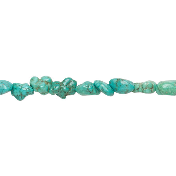 Turquoise 1pkg1, pebble bead 15 inch small image number 0